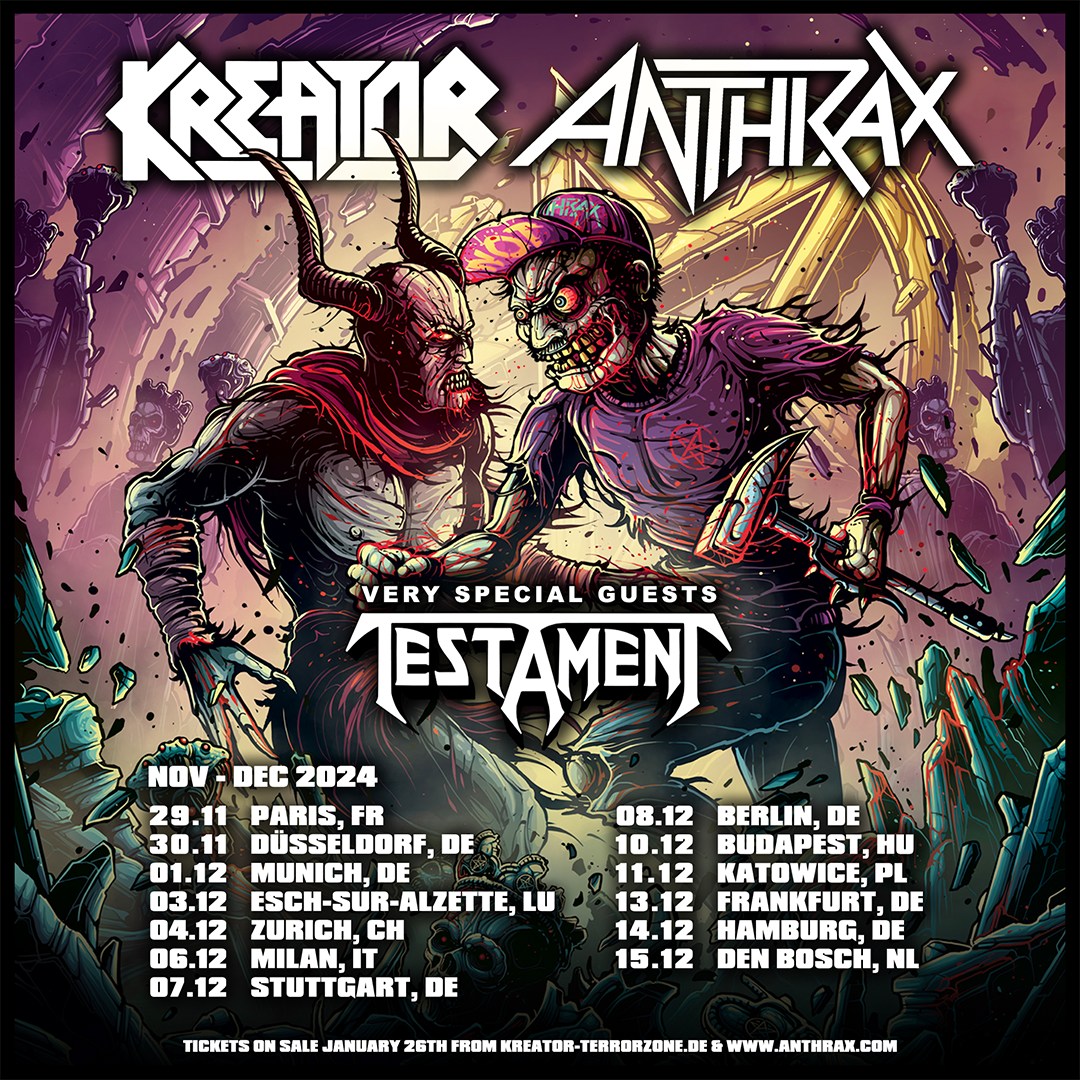 Kreator & Anthrax with Special Guest Testament Concertvisions